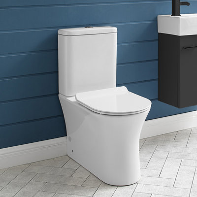 Toilette allongée deux pièces à double chasse arrière Calice 0,8 / 1,28 gpf