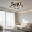 5-Blade Ceiling Fan With Light And Remote Control, 32-Inch Black Recessed Ceiling Fan, 6 Speed Settings, 3 Light Colors, Suitable For Kitchens And Bedrooms