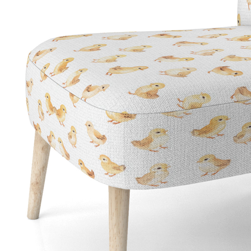 Chaise d'appoint pour enfants, animaux de ferme, fauteuil en velours jaune, Chaise d'appoint sans accoudoirs