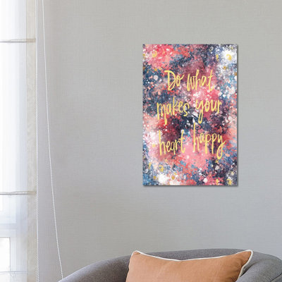Good Vibes 1 Piece Wrapped Canvas Wall Art