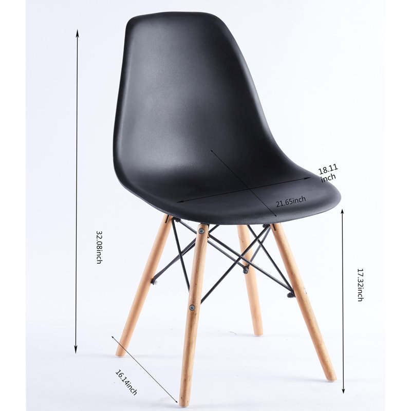 Maiya 17.32'' H Side Chair, Black