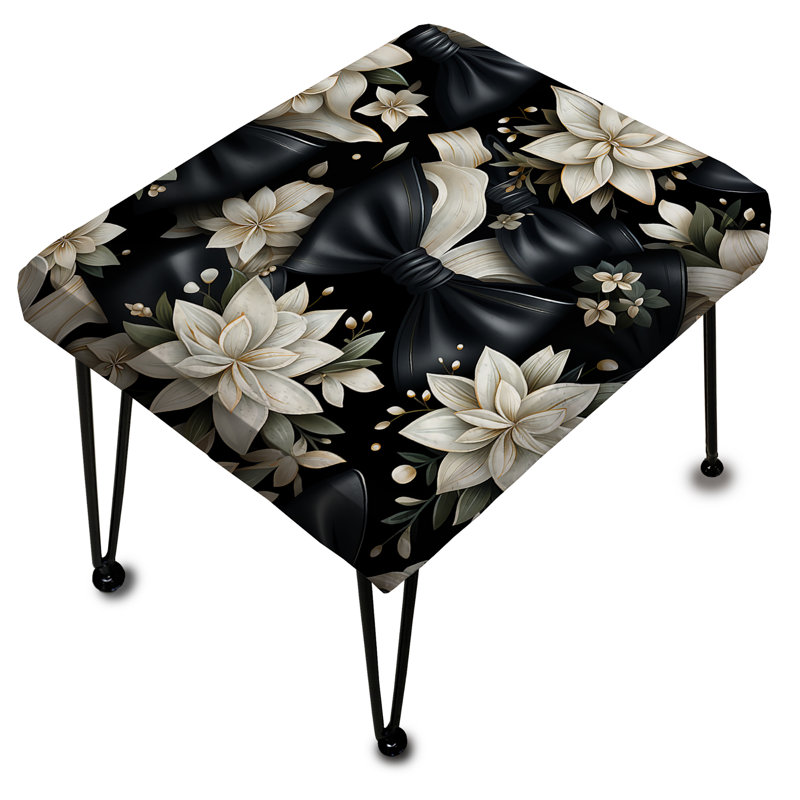 Tuxedo Tidings - Repose-pieds rectangulaire floral