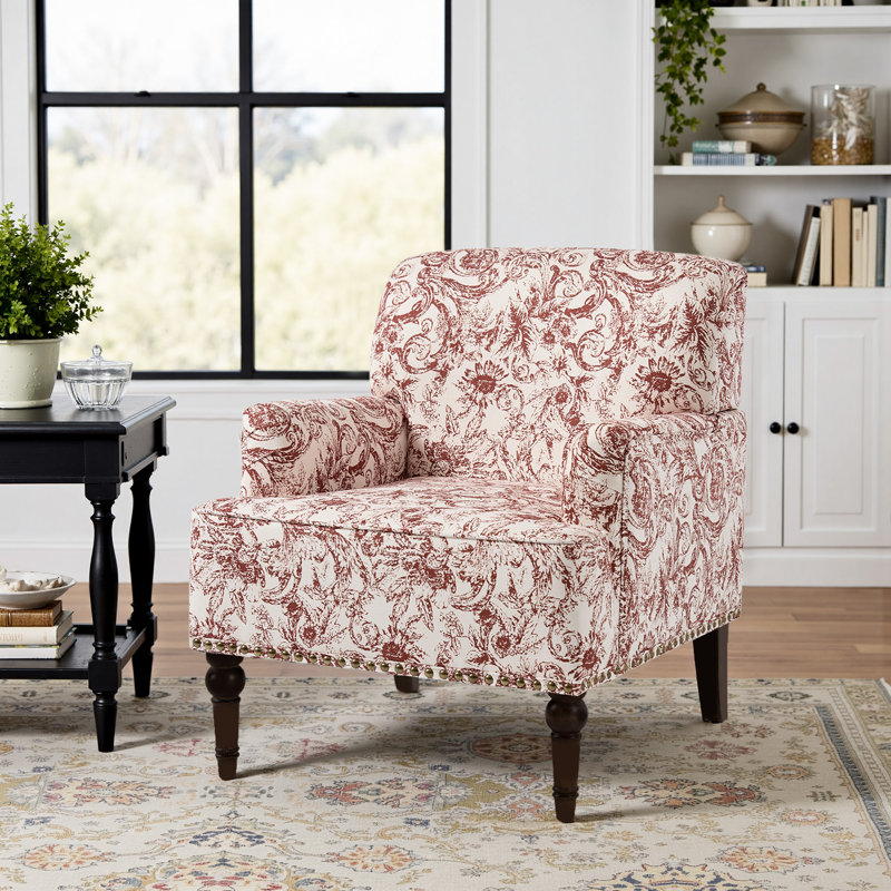 Fauteuil Glenetta Iliana, Chenille orange