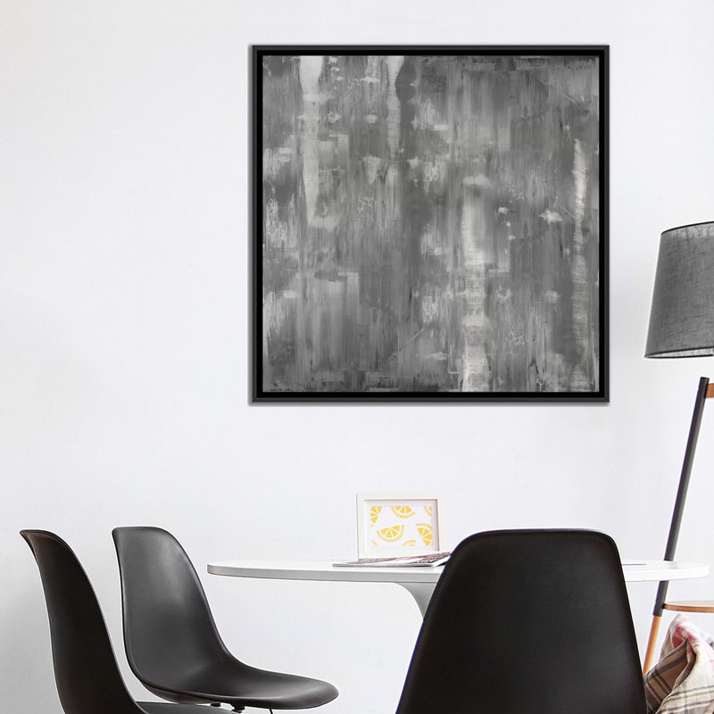 «Variations in Grey», reproduction sur toile, H 18 po x l 18 po x P 1,5 po, Toile avec cadre noir, Pas de tapis
