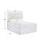 Grand lit à panneau Paxy, motif médaillon Boho sculpté, bois blanchi-118778141