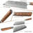 3PCS VG10 Damascus Chef Knife Set, Japanese Style Gift Box