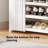 Foldable Shoe Rack For Home - Bamboo Entryway Shoe Organizer With Dust-Proof Curtain, Multi-Layer Design For Easy Storage