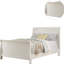 Lit moderne en contreplaqué blanc 1Pc avec pieds et tête de lit uniques-158619600