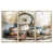 Toile avec cadre flottant or