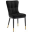 50CM Seat Height Upholstered Dining Chairs With High Back Metal Legs-1091016129