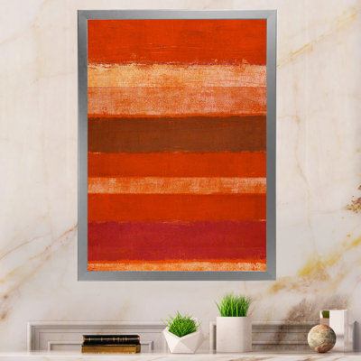 Art abstrait orange, peinture sur toile - Décoration murale moderne et contemporaine