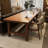 Tan Rectangular Solid Wood desk-1881605077
