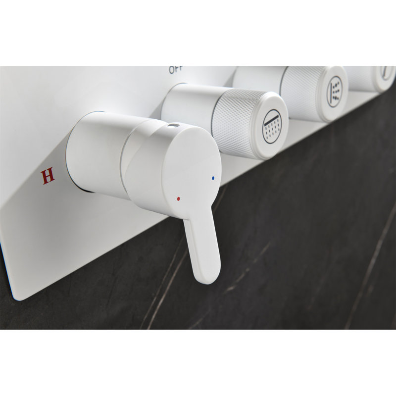 Wall Mounted Waterfall Rain Shower System With 3 Body Sprays & Handheld Shower
