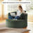 Lozena  49" Corduroy Upholstered Barrel Chair, Oversized Round Compression Chaise Lounge, No Assembly Required-1386477935-1407711378