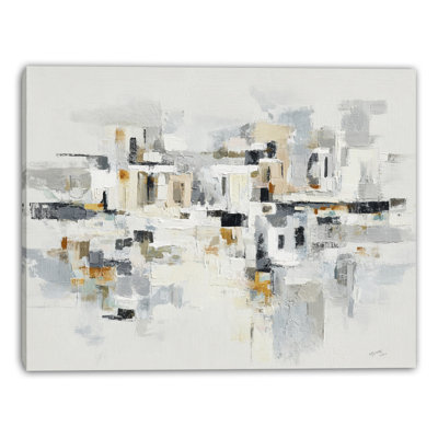 Art mural sur toile Quiet Neutral Blocks