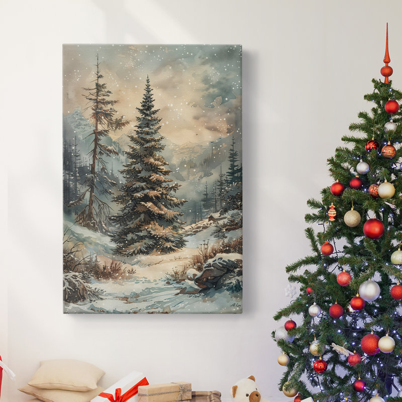 Art des Fêtes de Noël - Toile tendue avec châssis DCxxxv, H 27 po x l 18 po