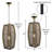 20"H Bencomo Cylinder 1-Light Rope Pendant