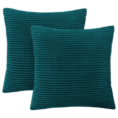 Aspire Homeware Striped Square Velvet Cushion Cover