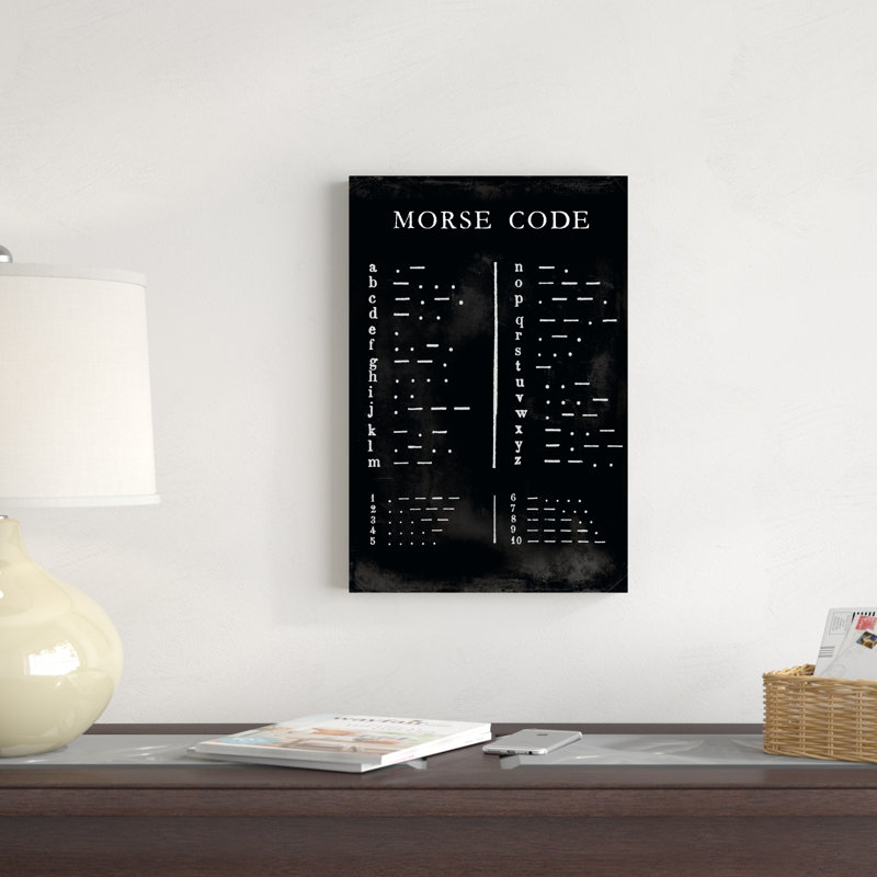 Tableau des codes morse, H 18 po x l 12 po