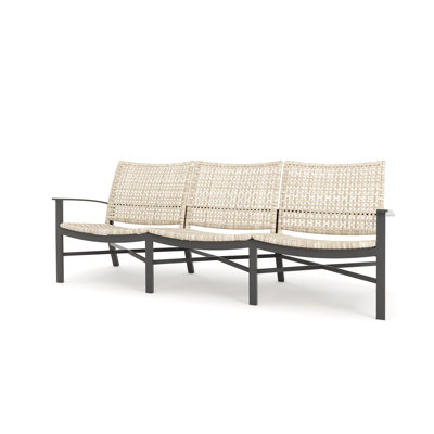 Jasper 86'' Wide Straight Wicker Patio Sofa