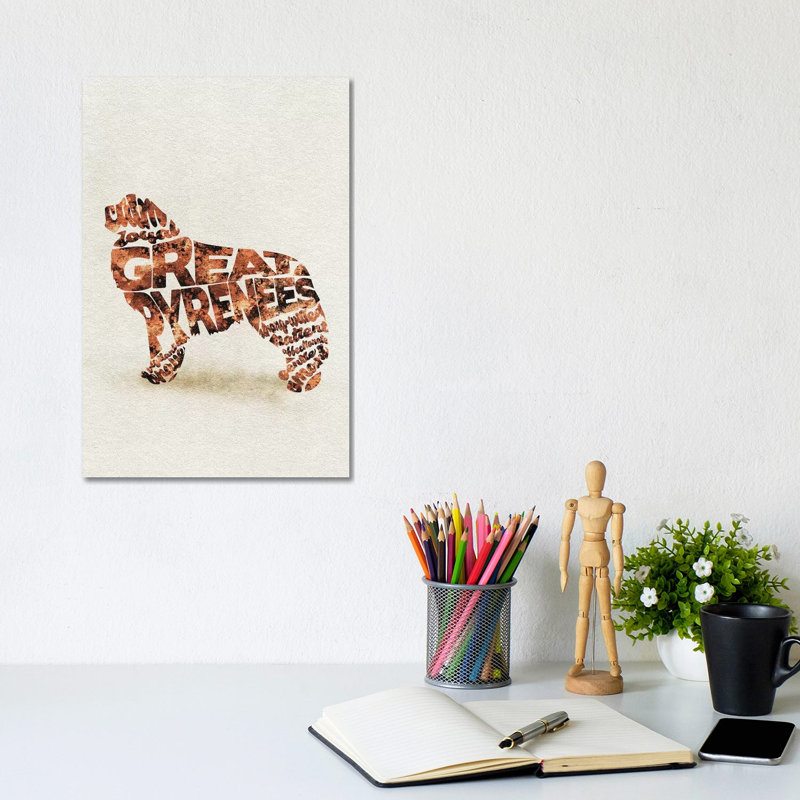 Great Pyrenees by Ayse Deniz Akerman - Wrapped Canvas Print, 20.32 cm H x 30.48 cm W