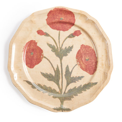 POPPY RED SIDE PLATES SET OF 4