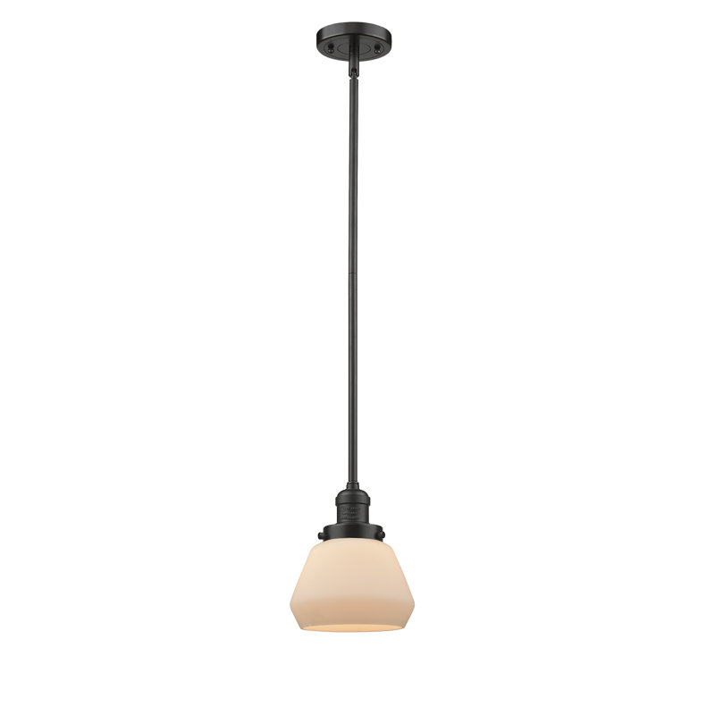 Chill 1 - Light Single Pendant, Oil Rubbed Bronze, Matte White Cased, 9" x 7" x 7"