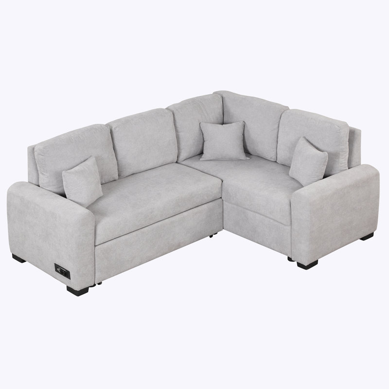 Canapé modulaire 3 pièces Harelda, Lin gris