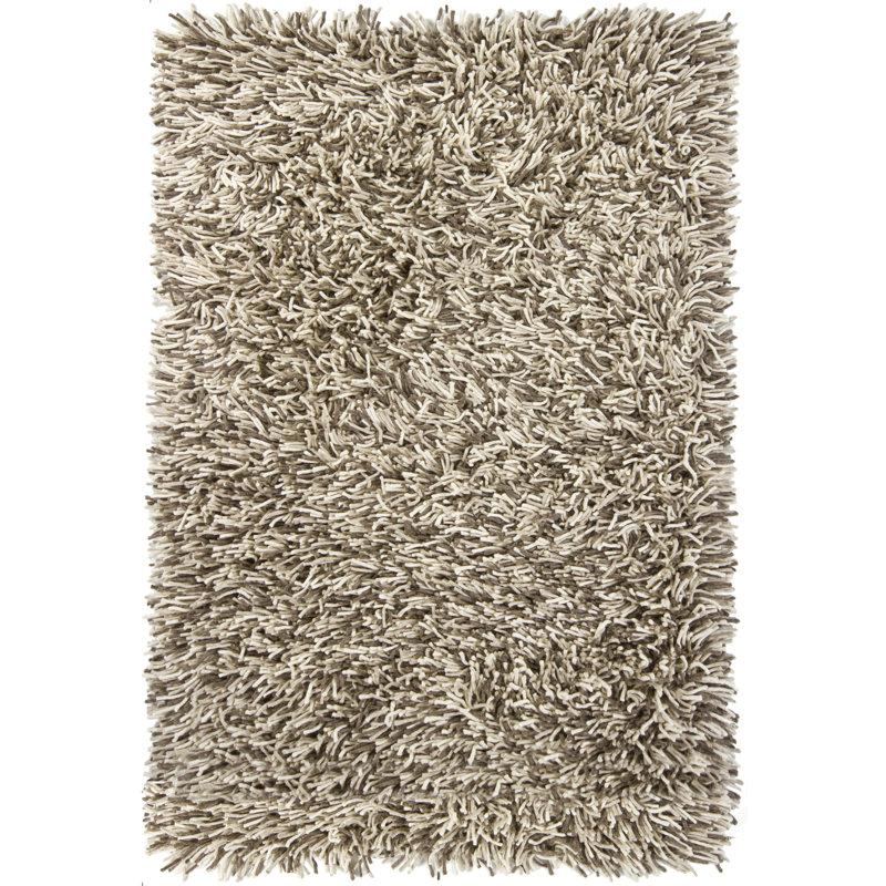 Big Jos White/Gray Area Rug, Rectangle 5' x 7'6"