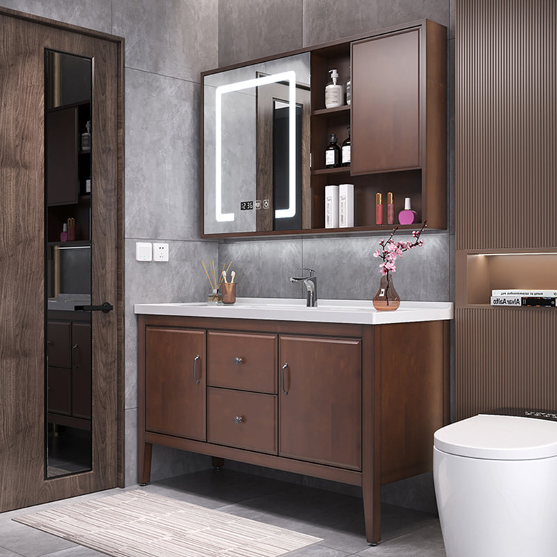 Armoire de salle de bain simple et rétro de style chinois
