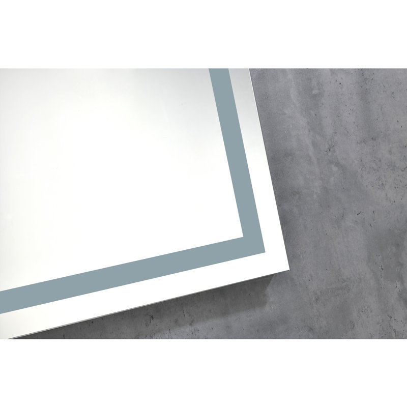 Miroir mural de salle de bain 26 * 38 avec éclairage à DEL haute luminosité