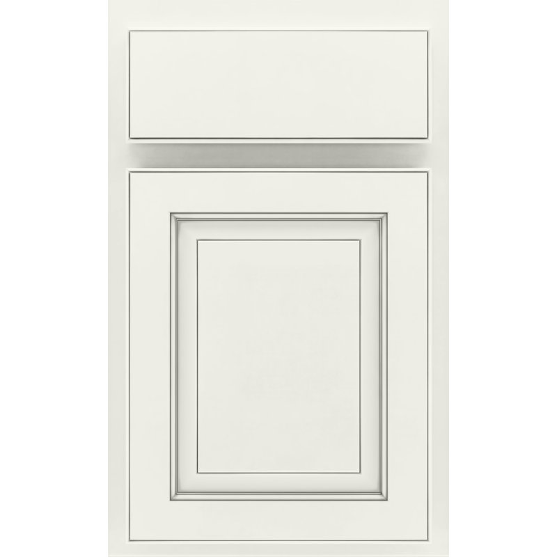 Dwelling Value Elmhurst Door Sample, White/Stone Glaze, Painted Hardwood