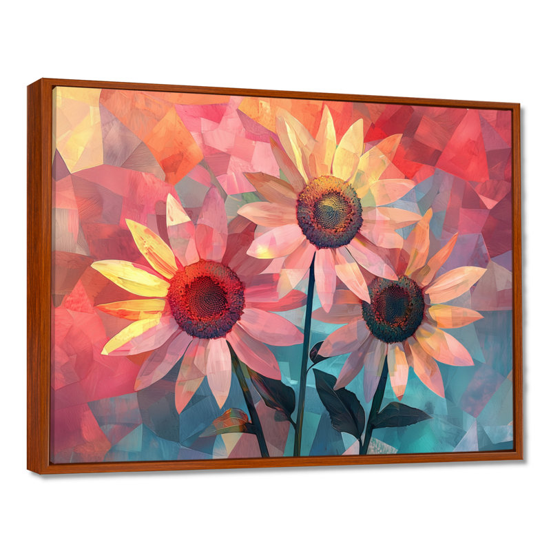 Ifsa - Floral Wall Art, Brun, H 12 po x l 20 po, Impression encadrée flottante