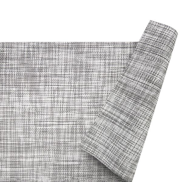 Vinyl Plaid Rectangle Placemat, Gray