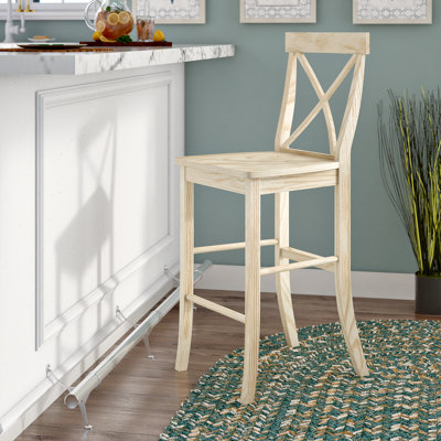 Tabouret de comptoir en bois massif Guzik