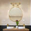 Luminaire de salle de bain moderne en cristal doré à 3 lumières à intensité variable avec douille E26 pour miroir ou chambre à coucher-842038922-842038918-842038935