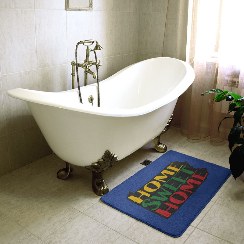 Memory Foam Non-Slip Bath Rug, 21" W x 34" L, State Flag Colours