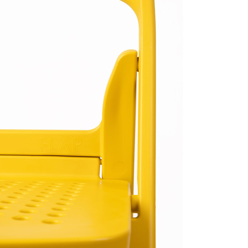 Flap Folding Chair, Yellow