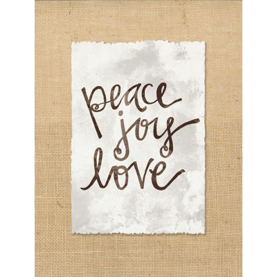 " Peace Joy Love Script "