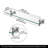 Glass Shelf For Bathroom Rectangular 20-Inch Floating Shelves 3 Pack With Rustproof Stainless Steel Brackets Wall Mounted Brushed Finish