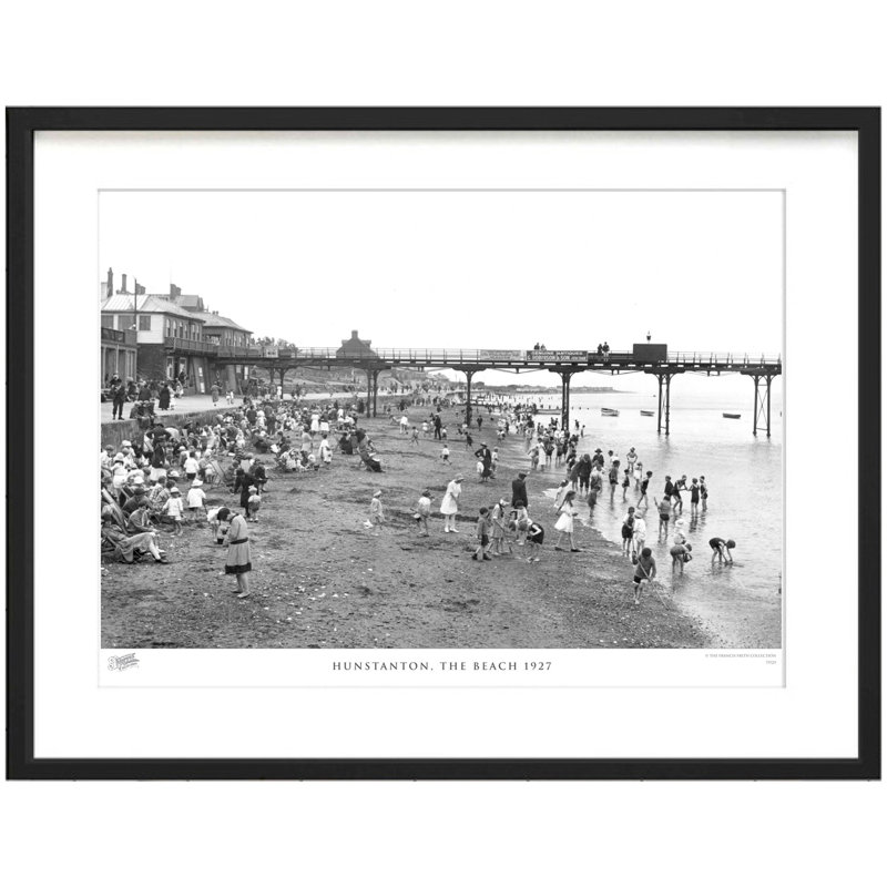 Hunstanton, The Beach 1927 by Francis Frith - Single Picture Frame Print, 45cm H x 60cm W x 2.3cm D