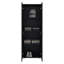 Grande armoire-penderie en noyer teint à 2 portes avec 4 tablettes et rangement vertical-1211037782