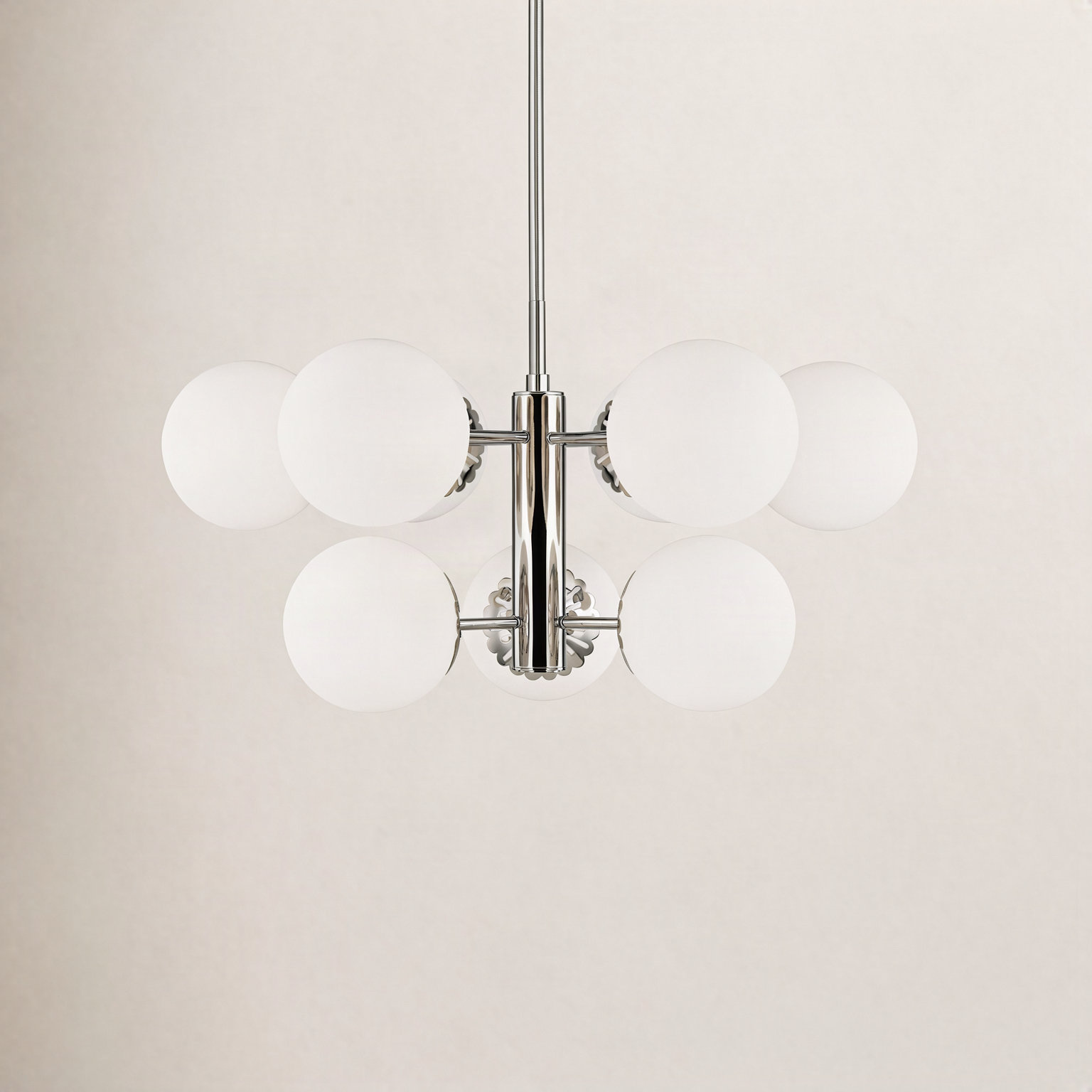 Deniaud 9 - Light Sputnik Chandelier, Polished Nickel