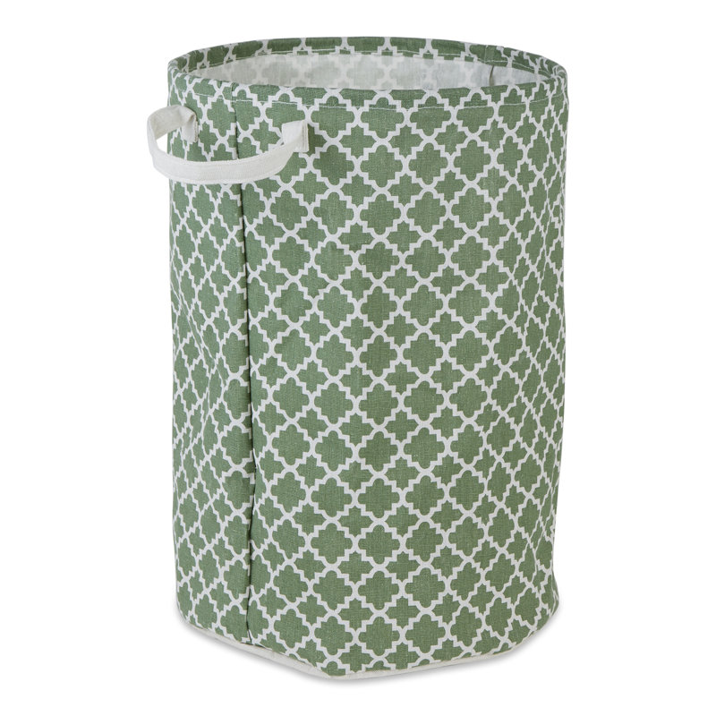 Fabric Laundry Hamper with Handles, Artichoke Green