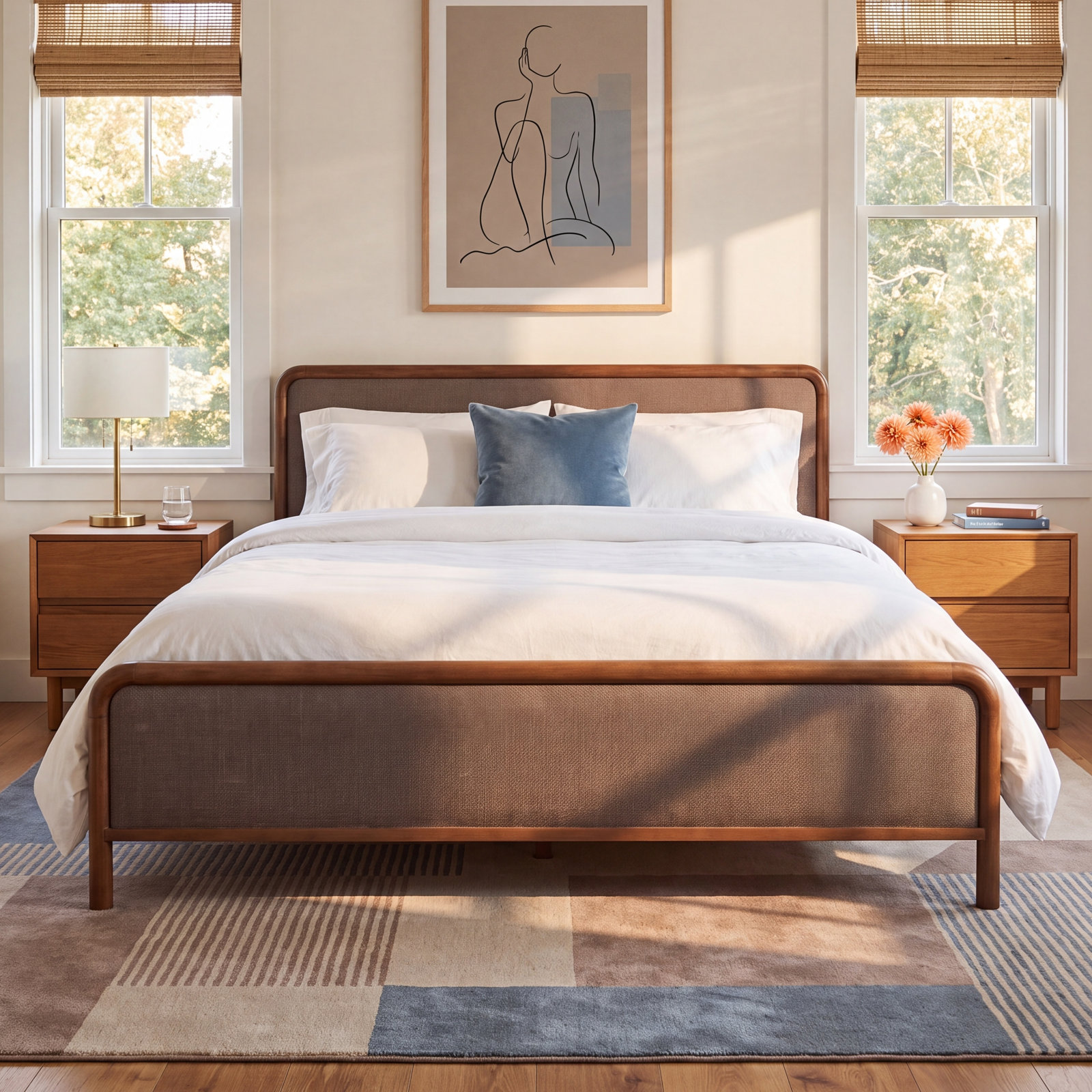 Omena Solid Wood Bed, King