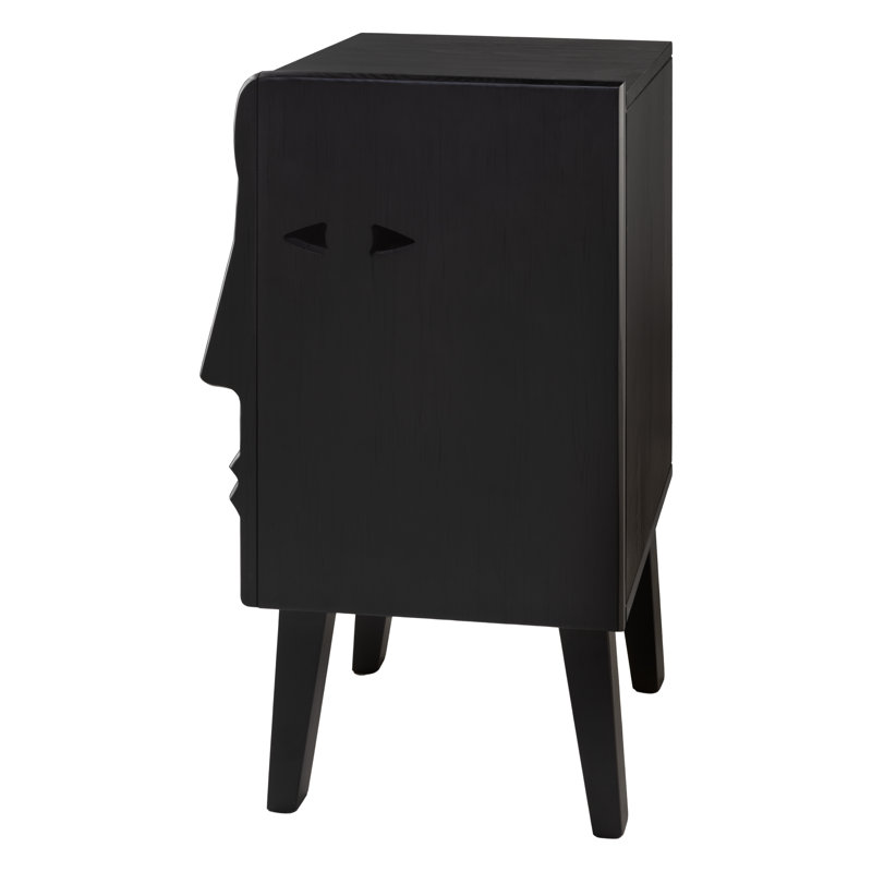 44cm W Solid Wood Bedside Table, Right Orientation