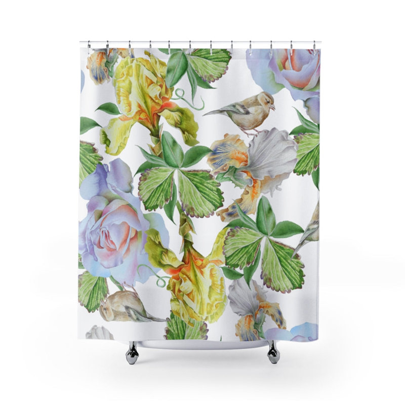 Rideau de douche simple Floral