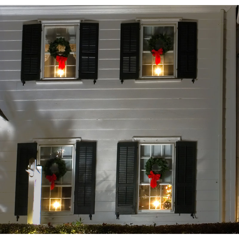 The Holiday Aisle® Solar Powered Flame-like LED Holiday Window Candles ...