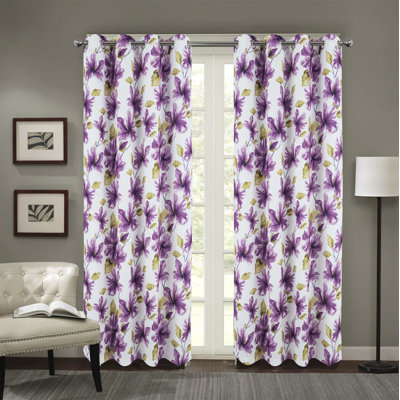April Flowers Room Darkening Window Curtain