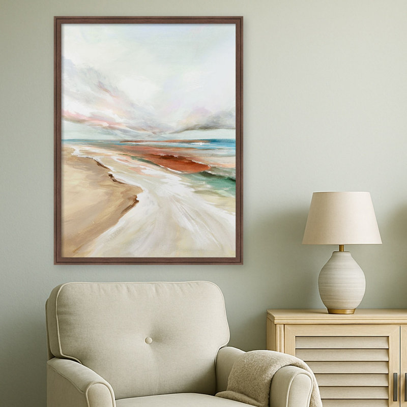 «Serene Coastal Horizon» par Ian C, reproduction d'art sur toile encadrée